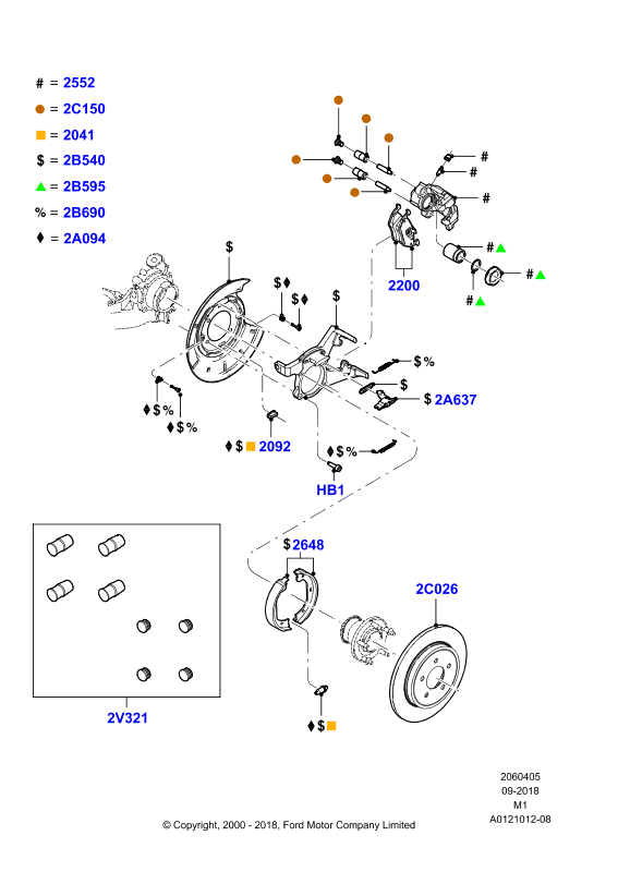 FORD 4 532 490 - Rear brake discs and calipers: 2 pcs. autospares.lv