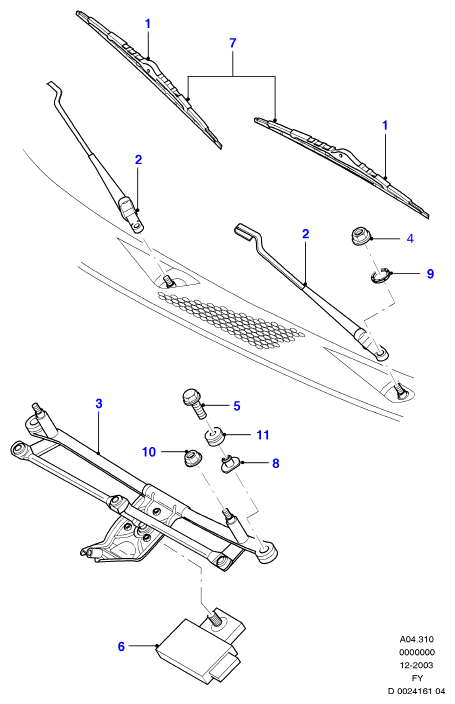 FORD 2123299 - Windscreen wiper: 1 pcs. autospares.lv