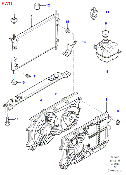 FORD 4548391 - Radiator/coolant overflow container: 1 pcs. autospares.lv