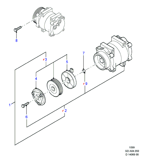 FORD 1 406 032 - Air conditioning - compressor: 1 pcs. autospares.lv