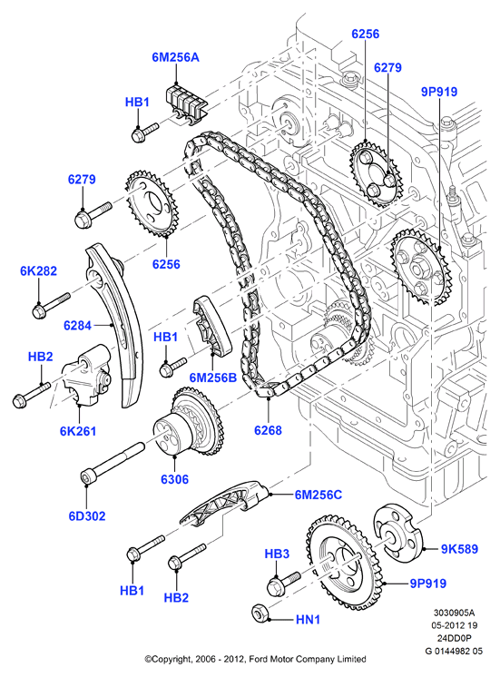 FORD 1682478 - Timing gear, 2.4 duratorq tc: 1 pcs. autospares.lv