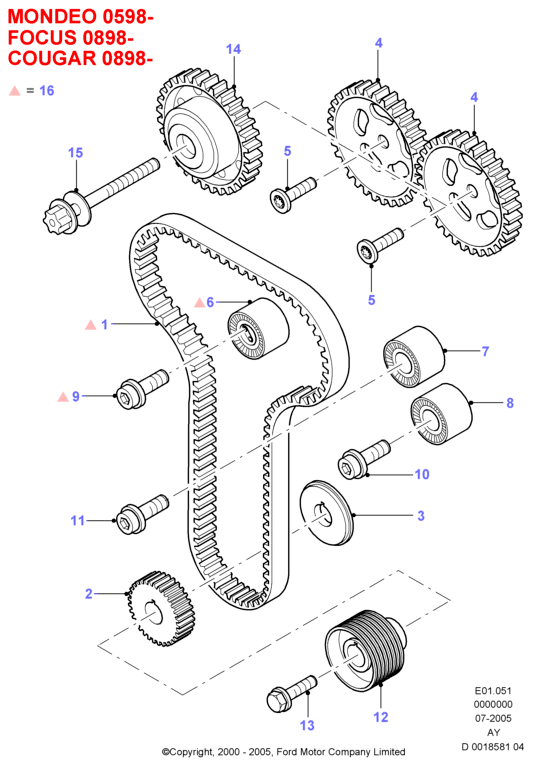 FORD 1380026 - Timing gear: 1 pcs. autospares.lv