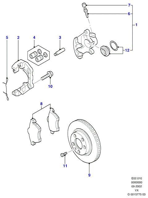 FORD 1002202 - Front brakes: 1 pcs. autospares.lv