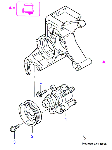 FORD 1045759 - Power steering pump: 1 pcs. autospares.lv