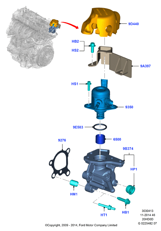 FORD 1 226 258 - Gasket, fuel pump autospares.lv