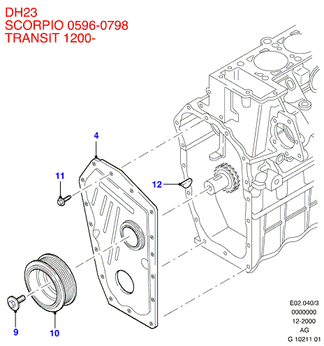 CITROËN 6165499 - Timing gear covers: 1 pcs. autospares.lv