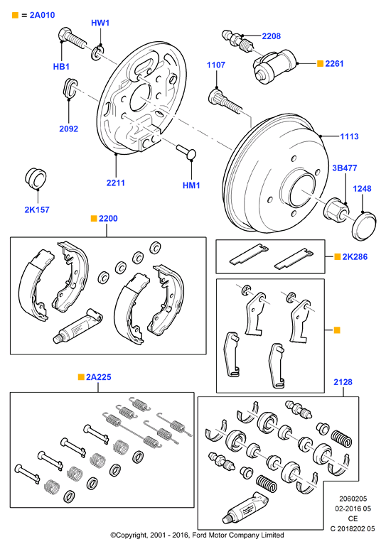 FORD 1086921 - Rear drum brakes: 1 pcs. autospares.lv