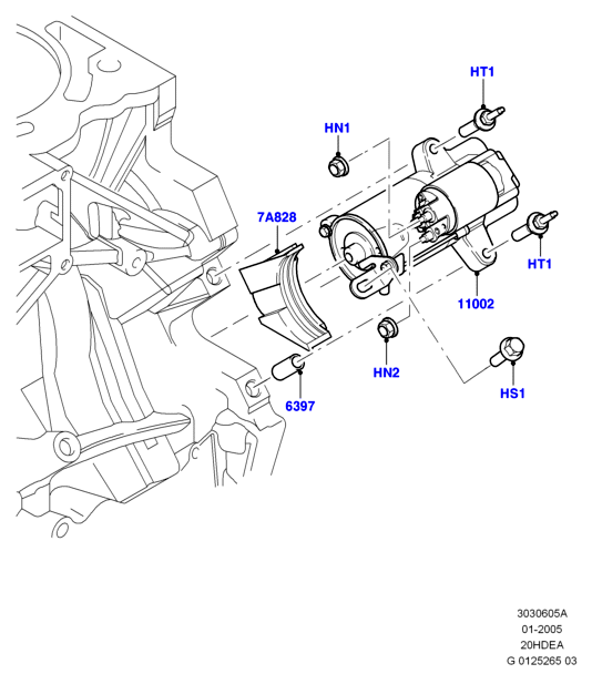 FORD 1 477 482 - Starter motor, 2.0l duratec 16v: 1 pcs. autospares.lv