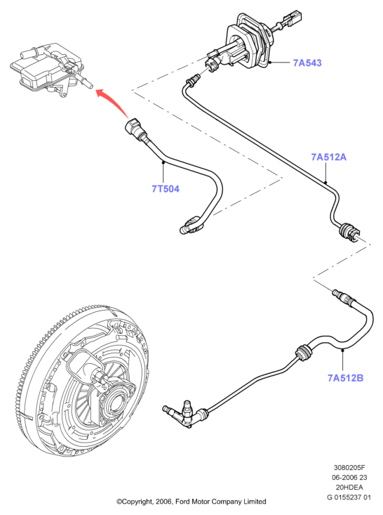 FORD 1472117 - Clutch master and slave cylinders, 2.0l duratec 16v: 1 pcs. autospares.lv