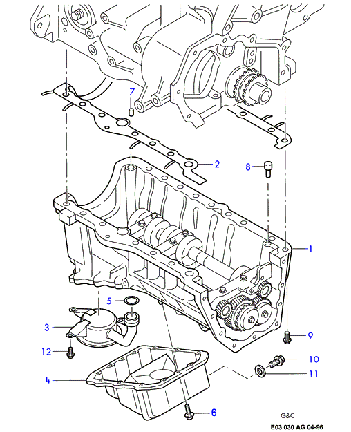 Opel 1201134 - Balance shaft housing: 1 pcs. autospares.lv