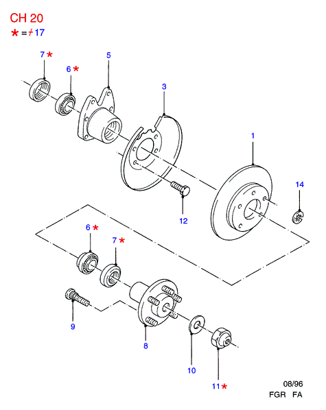 FORD 6785599 - Rear brake discs and calipers: 1 pcs. autospares.lv