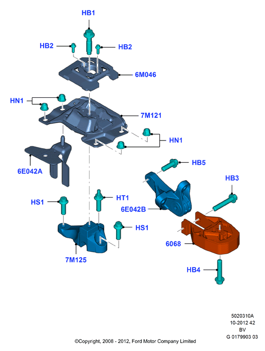 FORD 1437546 - Transmission mounting: 1 pcs. autospares.lv