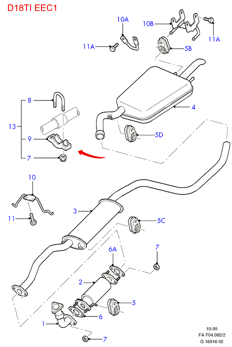 FORD 5 016 050 - Exhaust system with catalyst: 1 pcs. autospares.lv