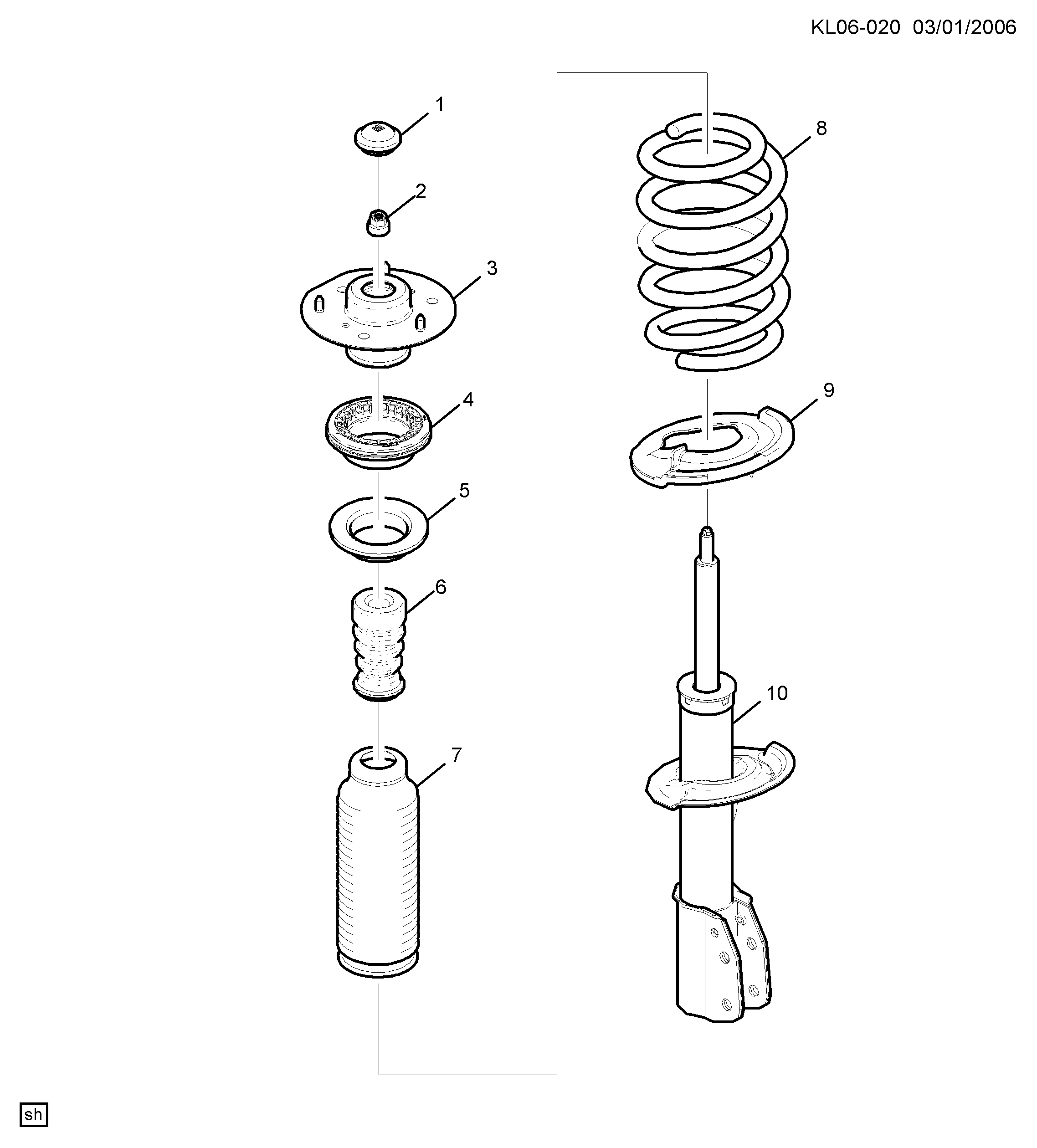 DAEWOO 96626331 - Strut asm/front: 02 pcs. autospares.lv