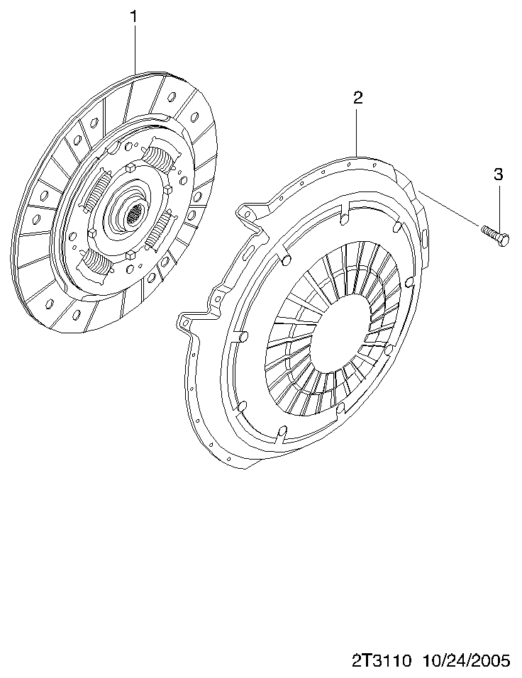 DAEWOO 96468826 - Clutch cover & disc  (3110): 1 pcs. autospares.lv