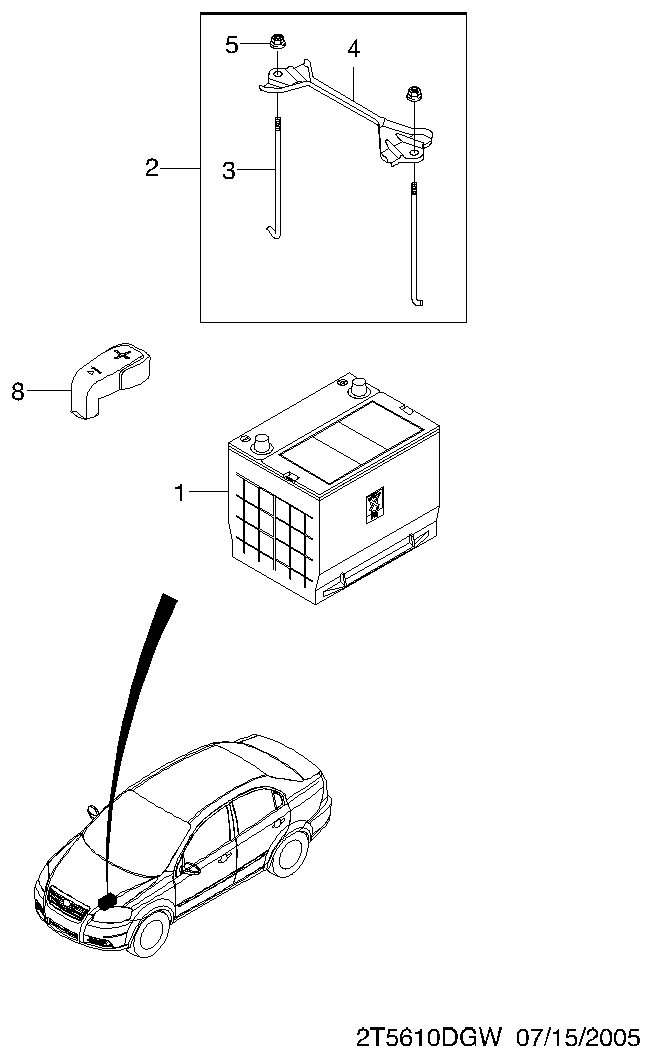 CITROËN/PEUGEOT 94576163 - Battery  (5610): 1 pcs. autospares.lv