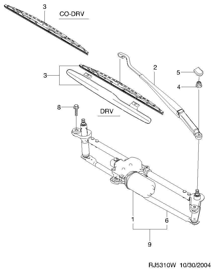 DAEWOO 96498678 - Windshield wiper  (5310): 1 pcs. autospares.lv