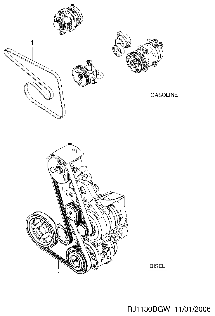 DAEWOO 25183021 - V-Ribbed Belt autospares.lv