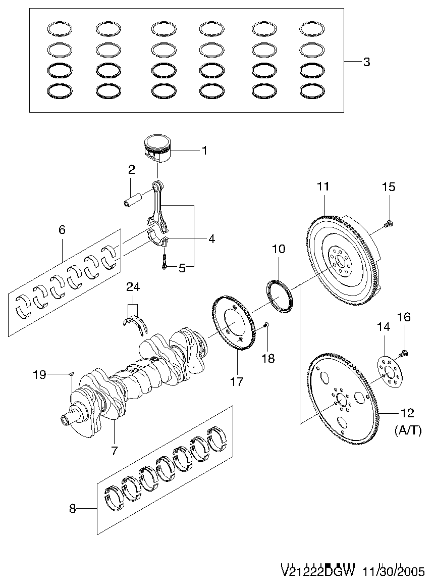 Chevrolet 96 521 516 - Shaft Seal, crankshaft autospares.lv