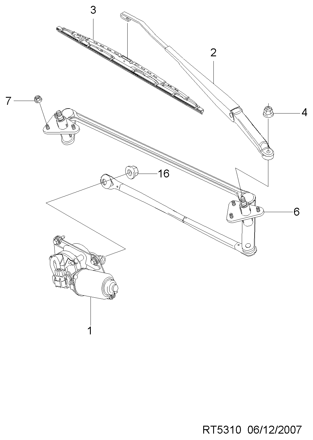 Chevrolet 96380628 - Windshield wiper  (5310): 1 pcs. autospares.lv