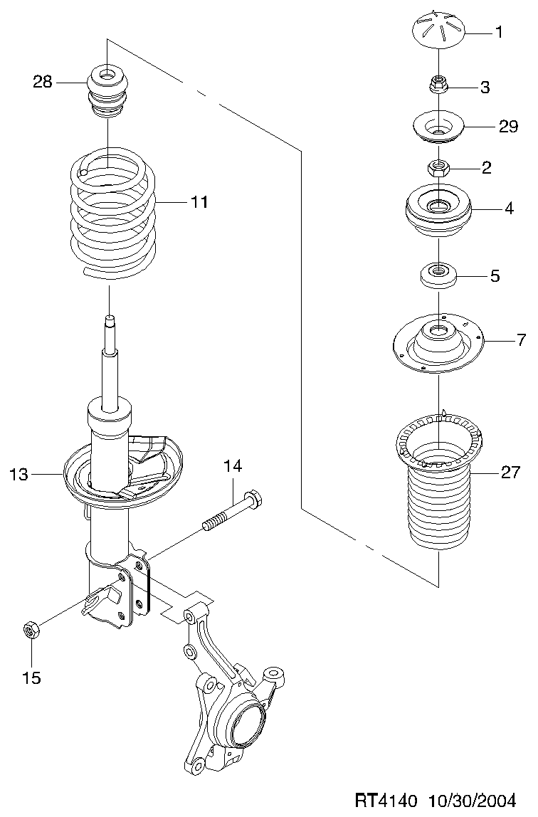 Chevrolet 96410168 - Shock Absorber autospares.lv