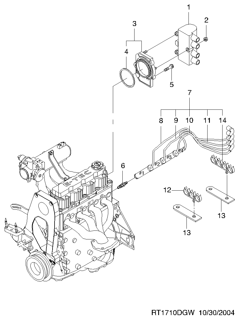 Chevrolet 94 837 756 - Ignition cable(fam i sohc)  (1710): 4 pcs. autospares.lv