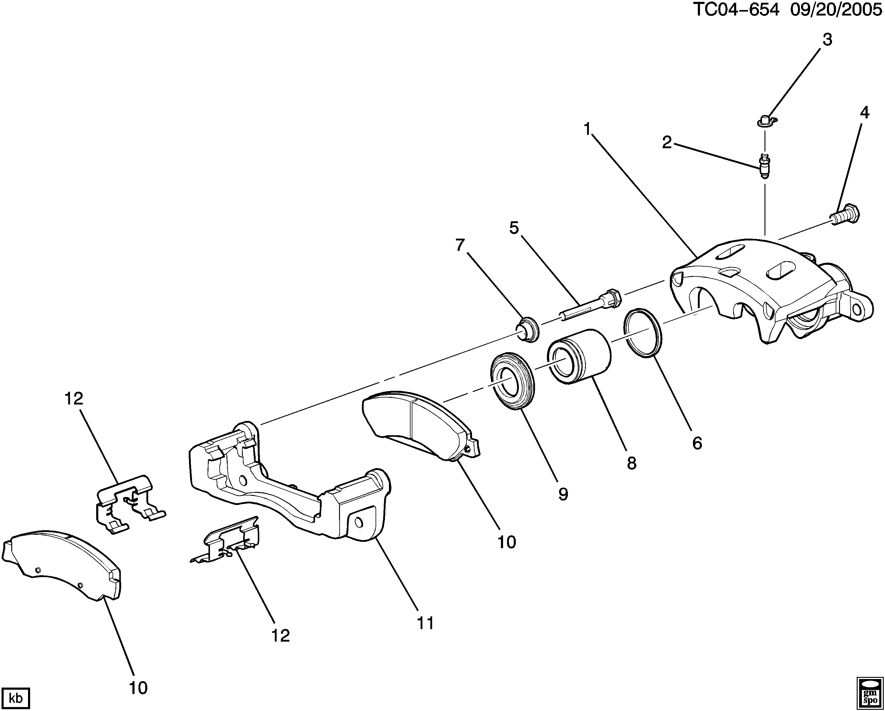 GMC 25910431 - Brake caliper/front: 01 pcs. autospares.lv