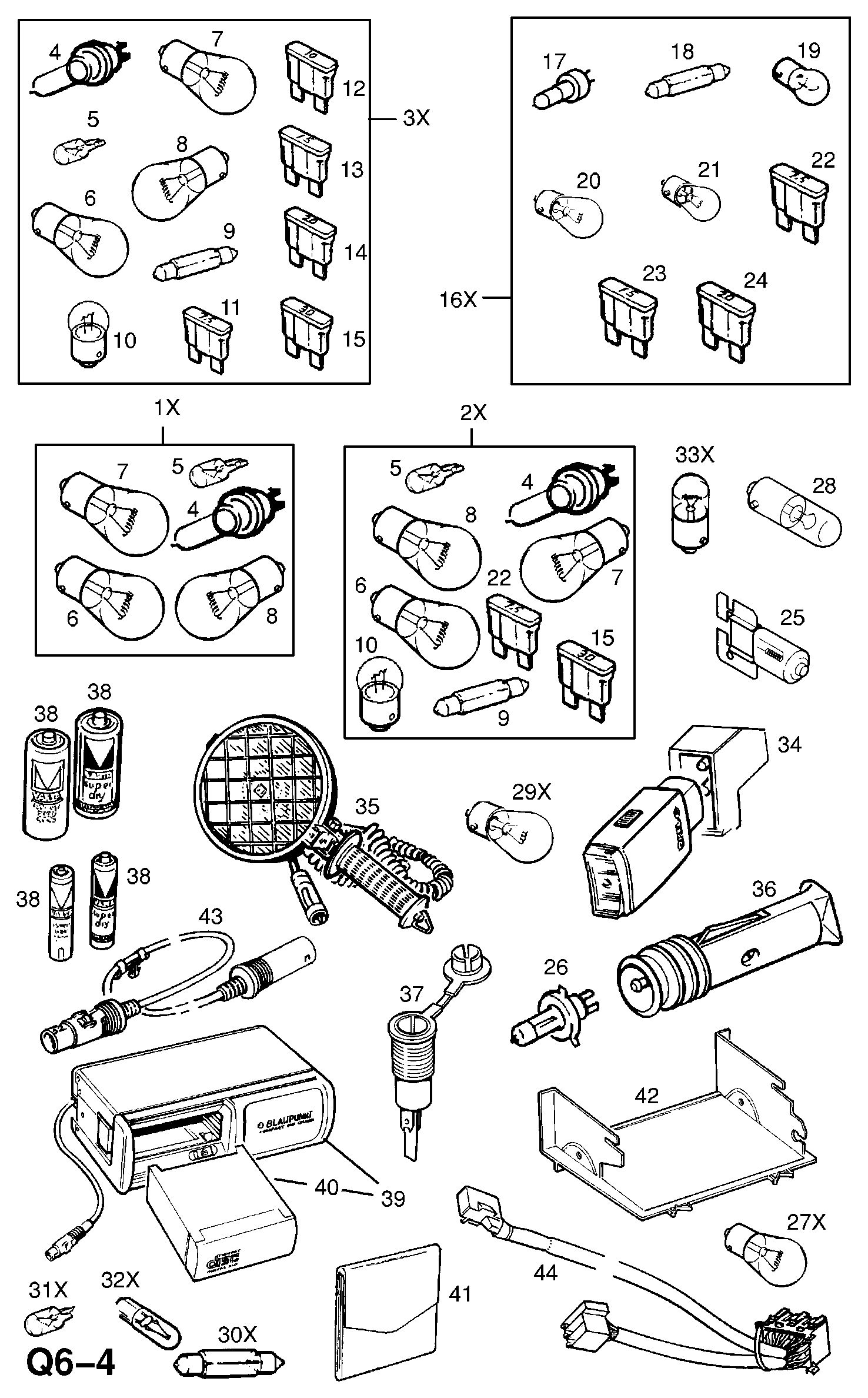 Opel 20 98 255 - Bulb and fuse sets: 1 pcs. autospares.lv