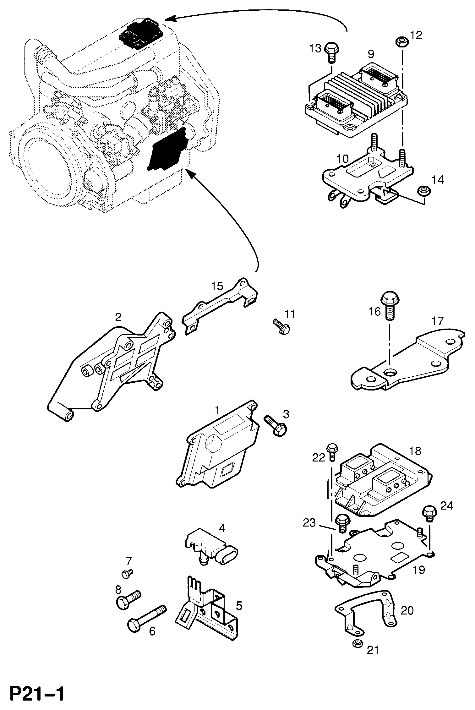 Opel 62 38 159 - Sensor, boost pressure autospares.lv