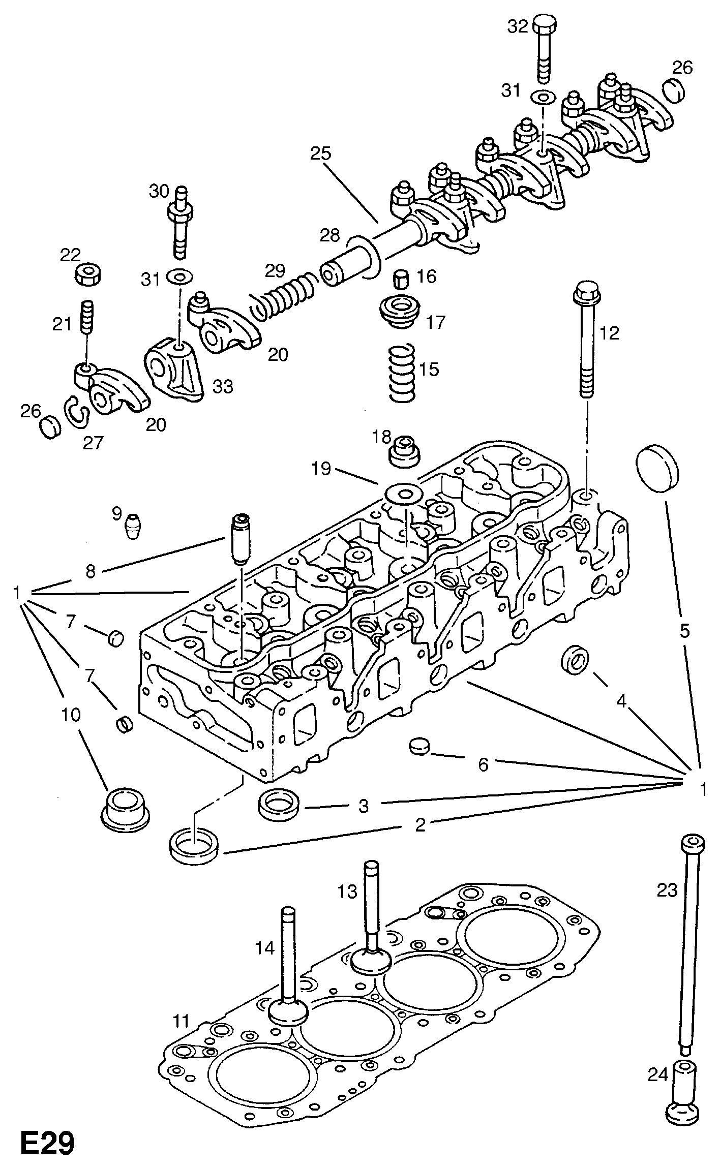 ATE-CN 607058 - Cylinder head, plugs and gasket: 1 pcs. autospares.lv