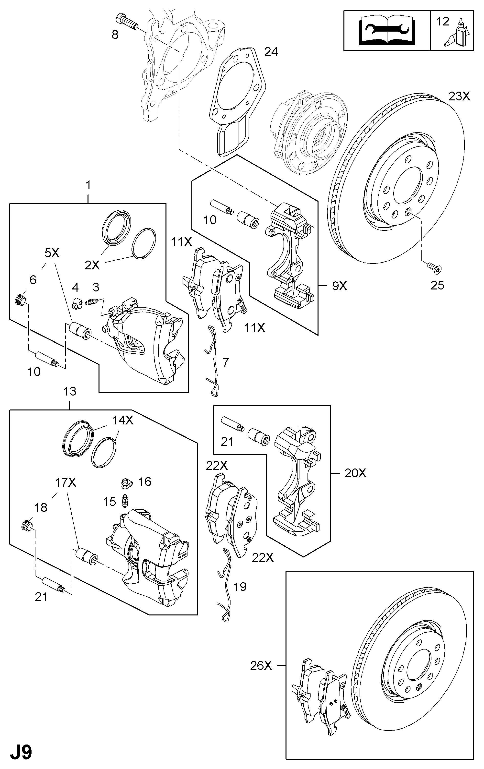 Chevrolet 1605996 - Brake Pad Set, disc brake autospares.lv