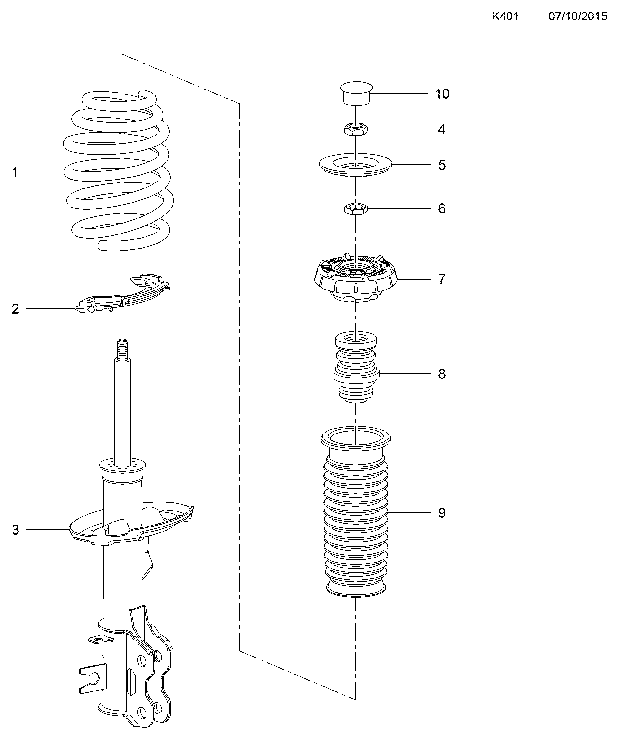 OPEL 3125 40 - Front springs: 2 pcs. autospares.lv