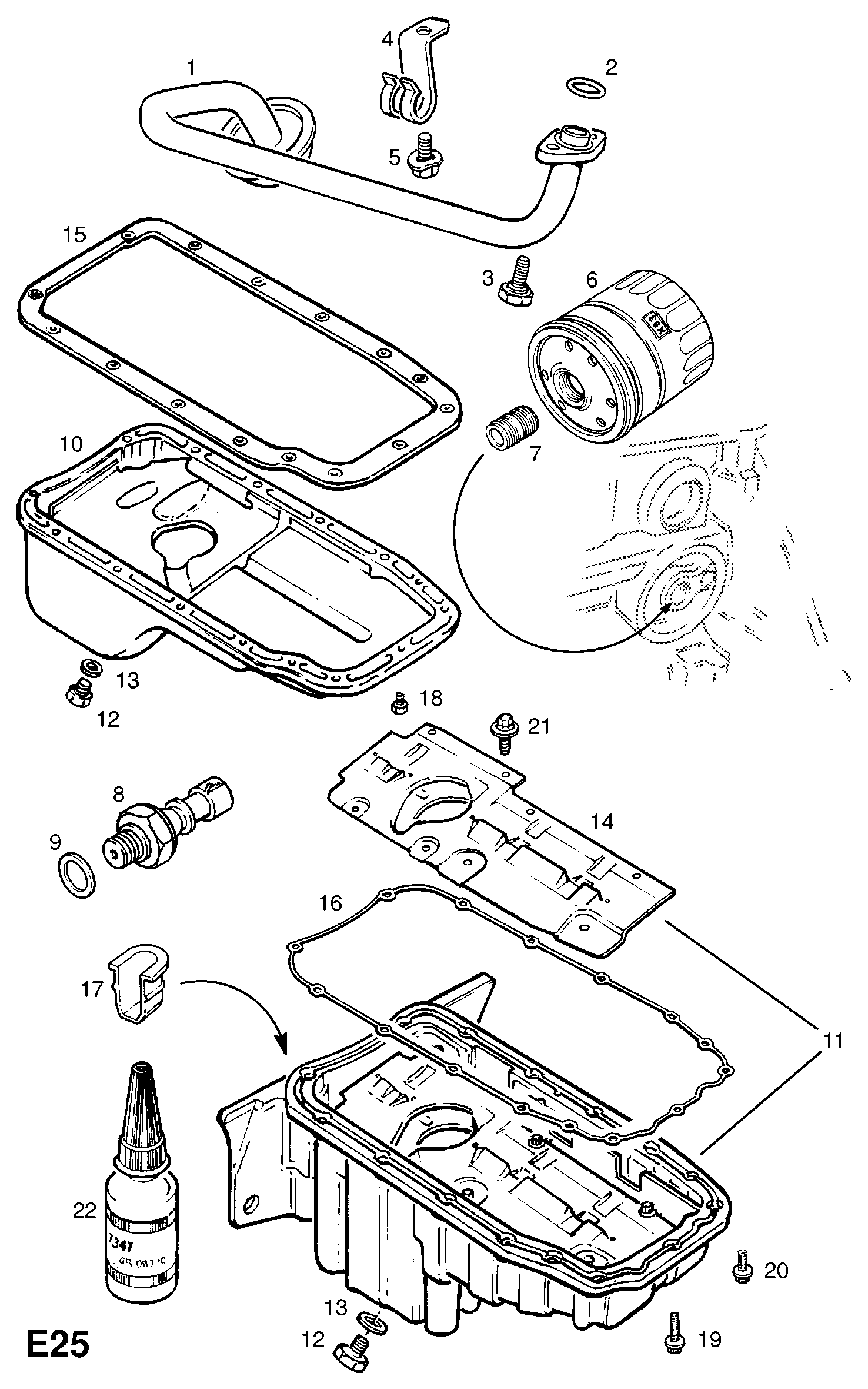 Vauxhall 6 52 577 - Gasket, oil sump autospares.lv