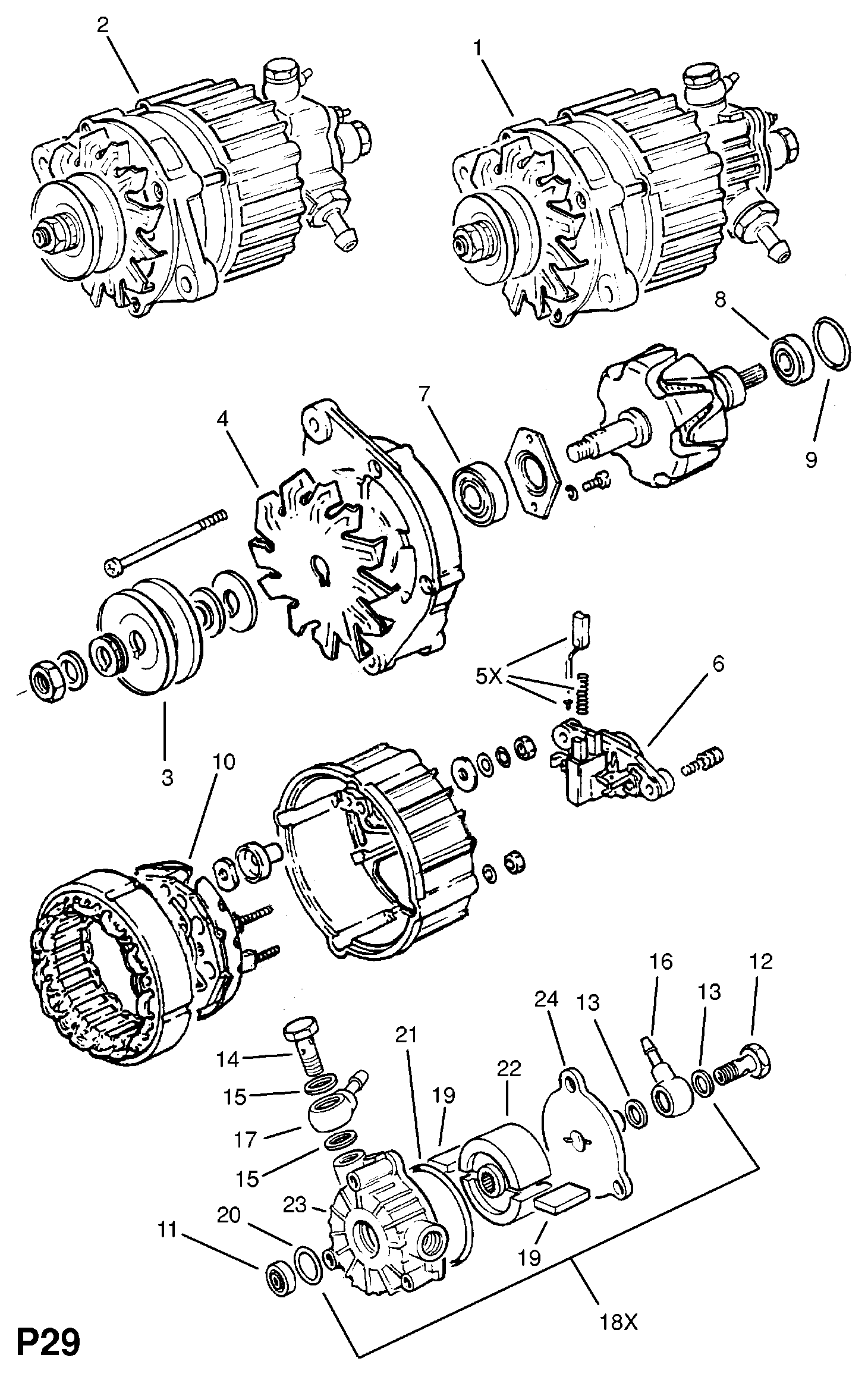 Opel 12 04 036 - Alternator autospares.lv