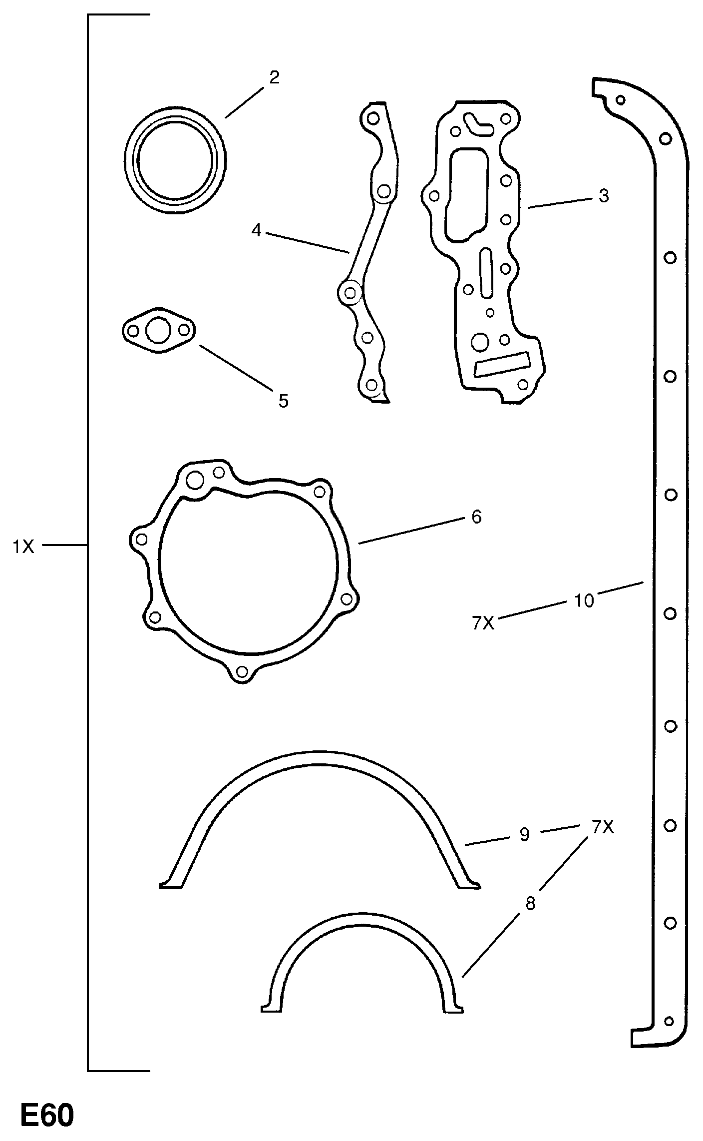 Opel 638723 - Gasket, timing case autospares.lv