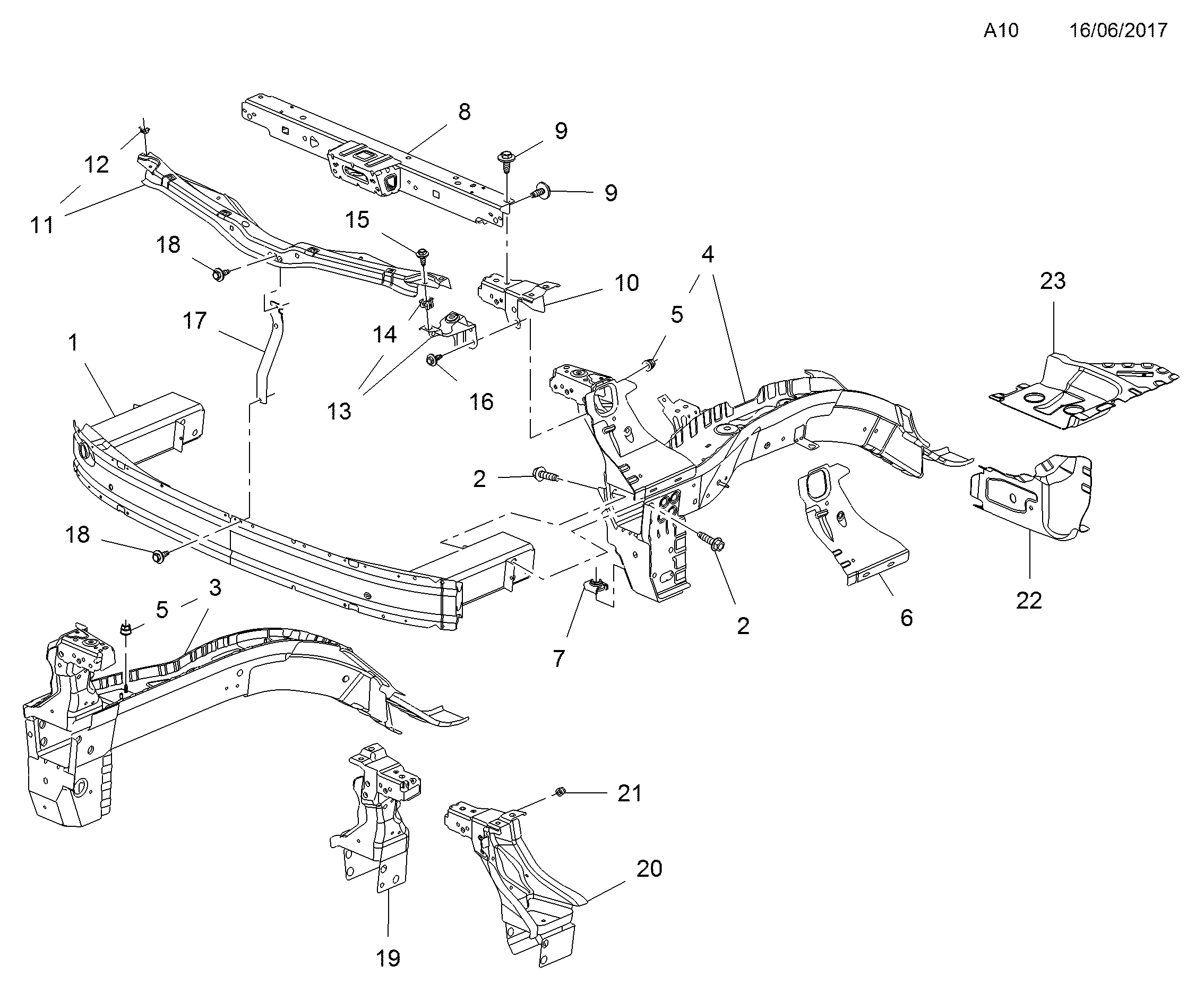 AKRON 1110257 - Front end: 1 pcs. autospares.lv