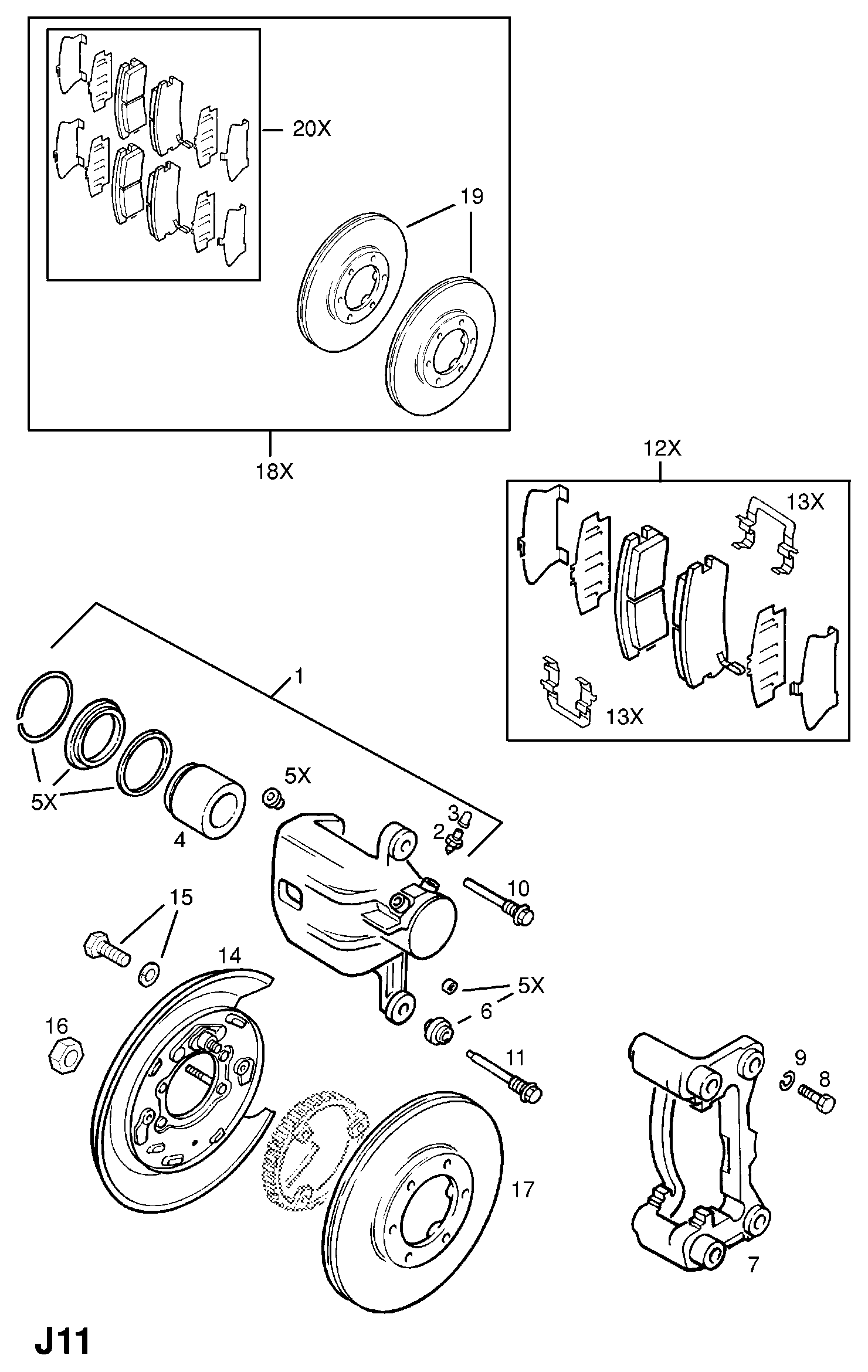 ISUZU 569106 - Rear brake kits: 1 pcs. autospares.lv