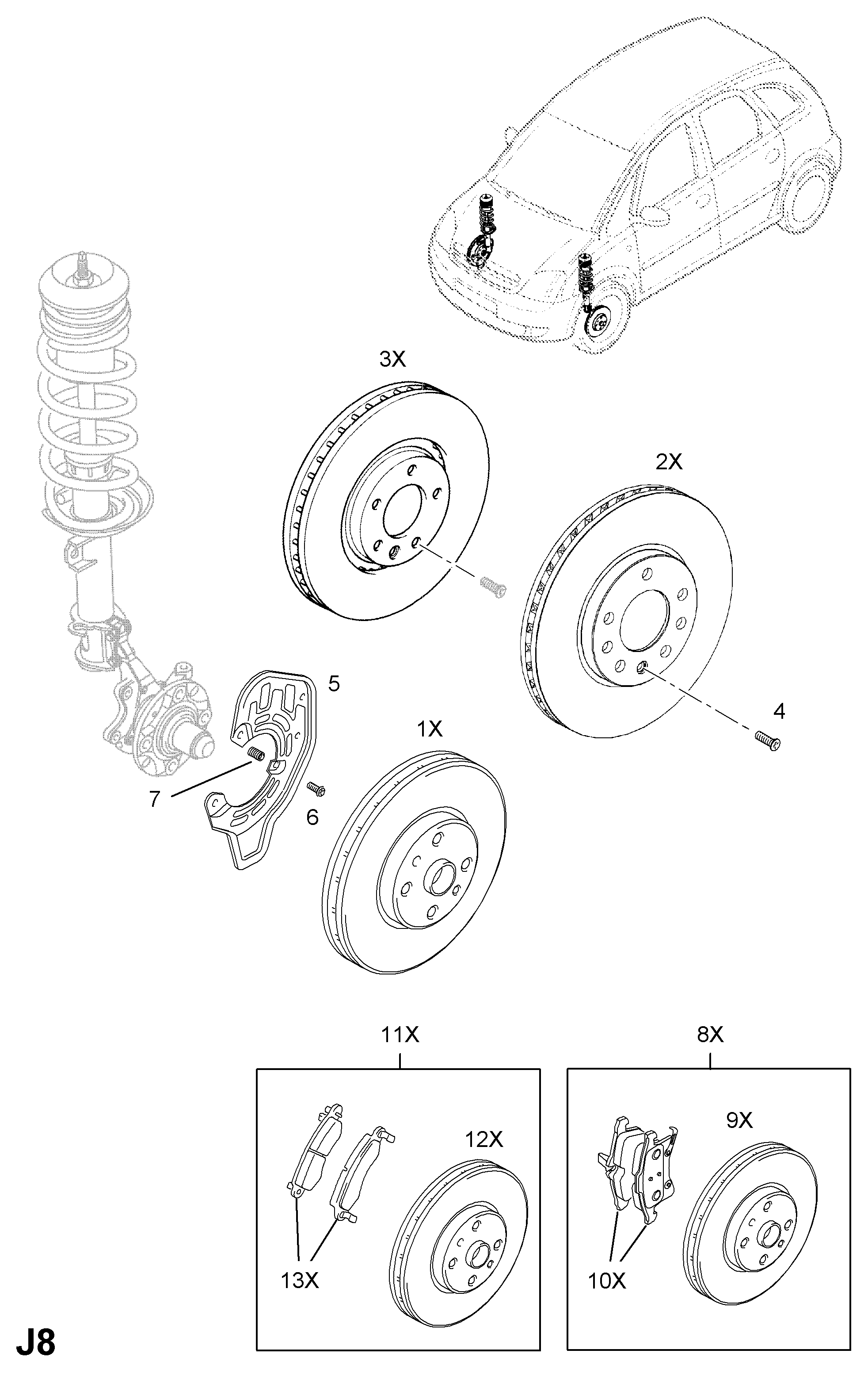 NOR 20 92 206 - Front brake disc and shield: AR pcs. autospares.lv