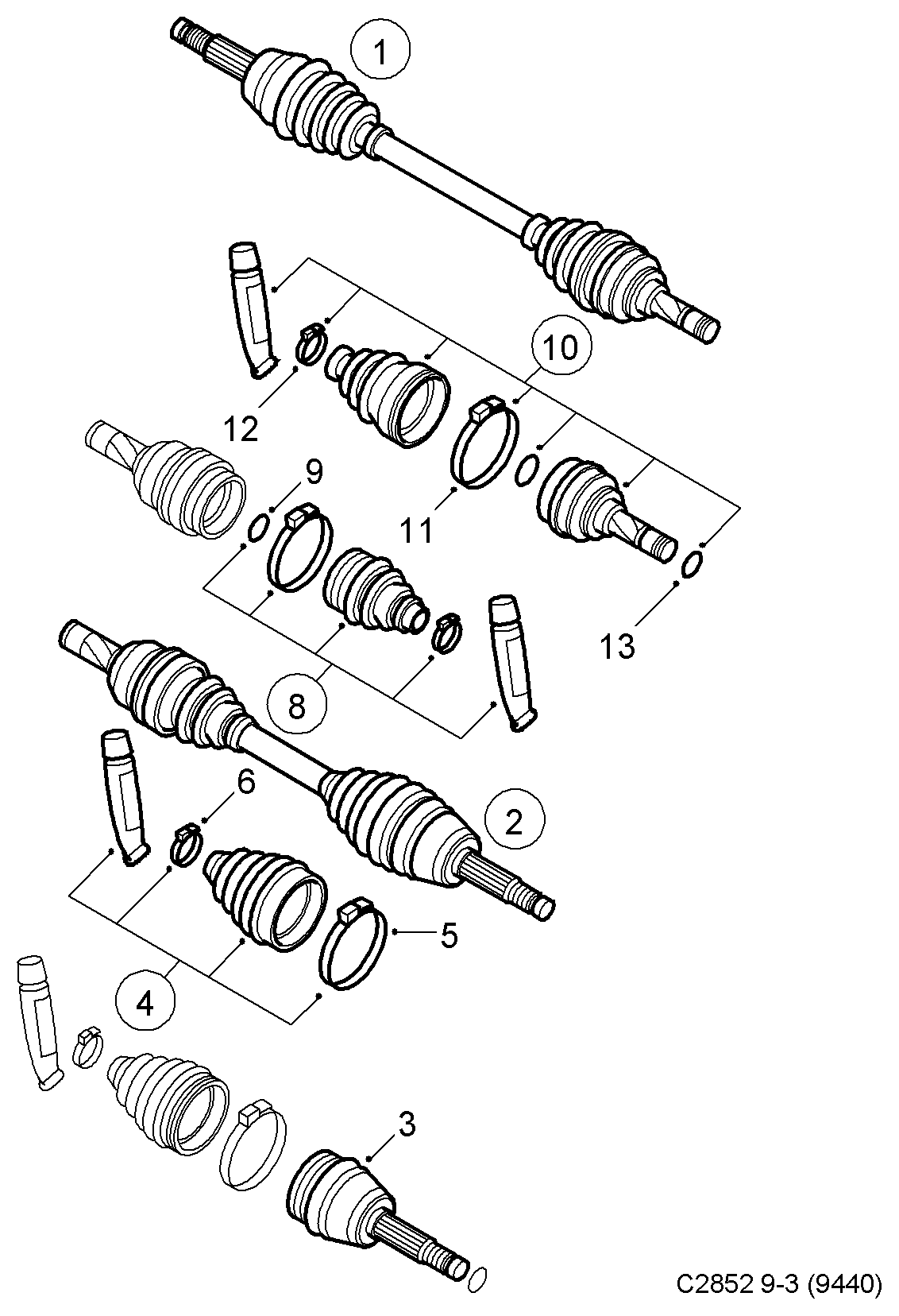 Opel 93173675 - Outer universal joint - front, (2004-2009) , z18xe, m: 1 pcs. autospares.lv