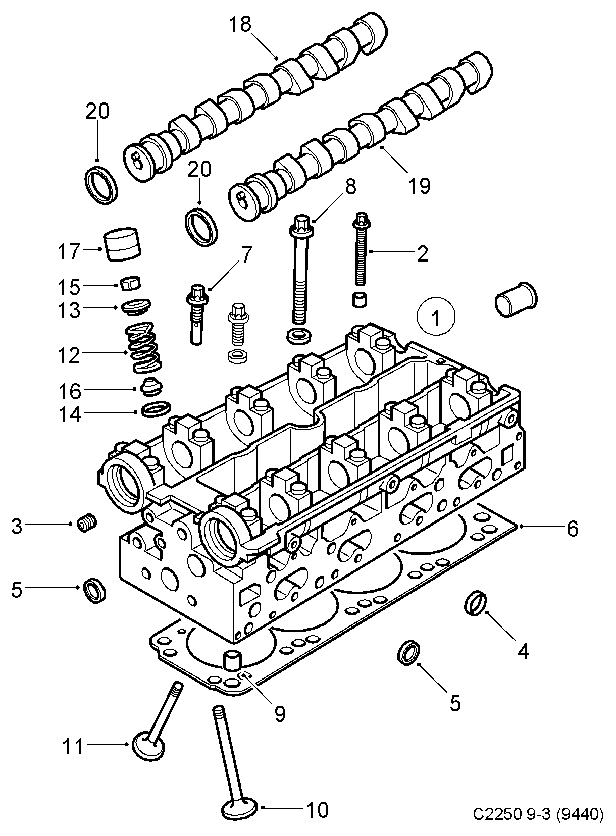 Opel 90529533 - Cylinder head, (2004-2009) , z18xe: 32 pcs. autospares.lv