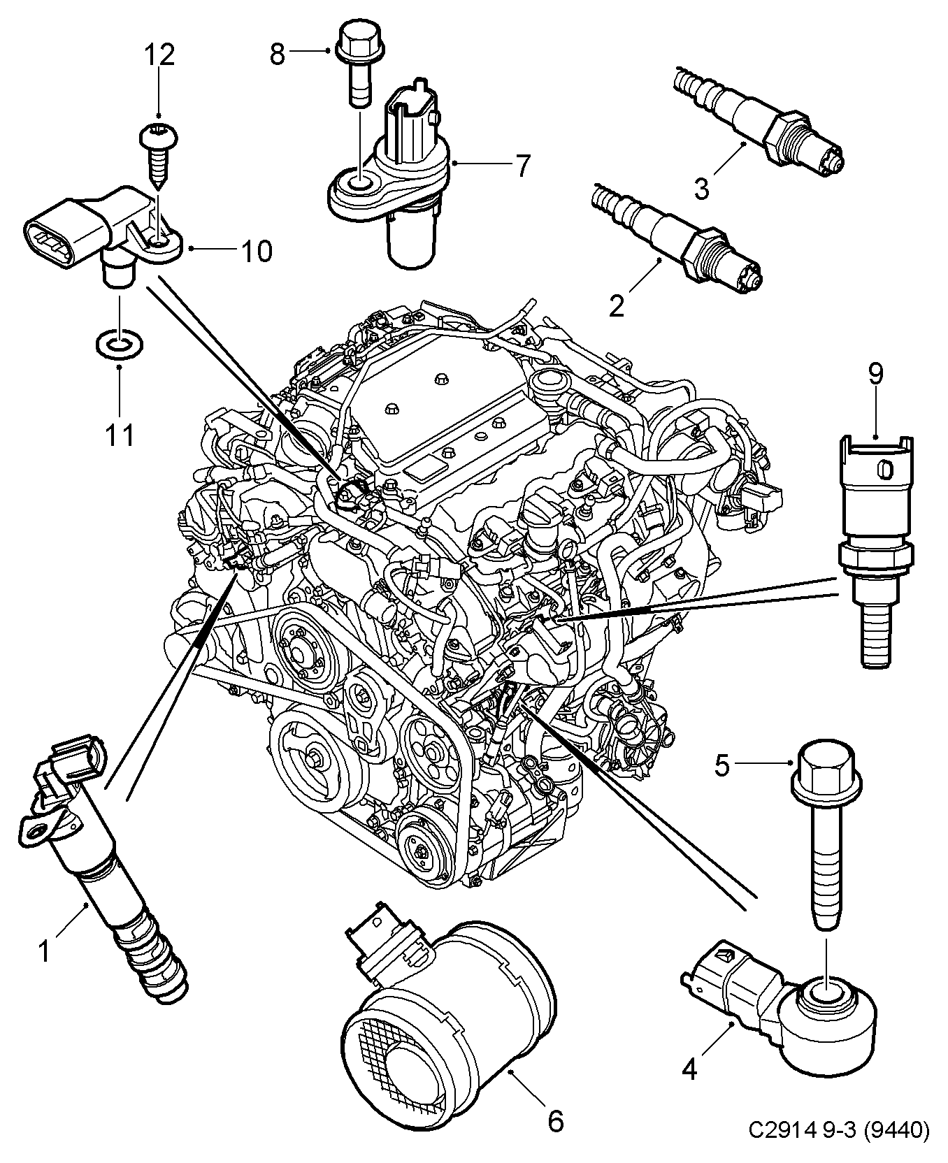 Chevrolet 12566778 - Sensor - sensor, (2006-2012) , b284: 1 pcs. autospares.lv