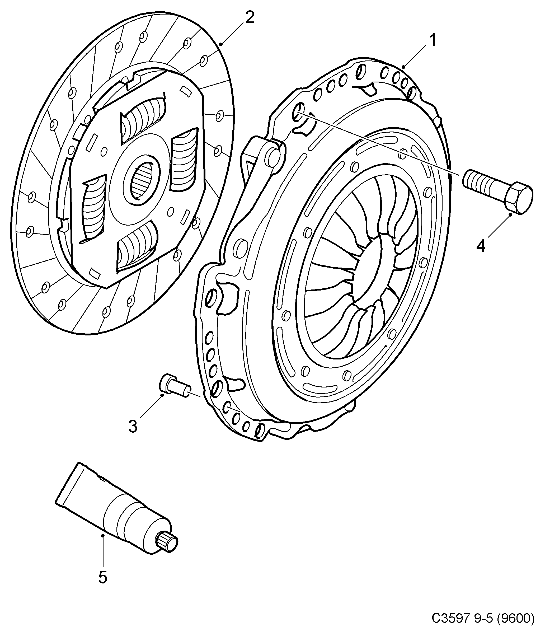 SAAB 87 46 711 - Clutch, clutch disc, (1998-2010) , m: 1 pcs. autospares.lv