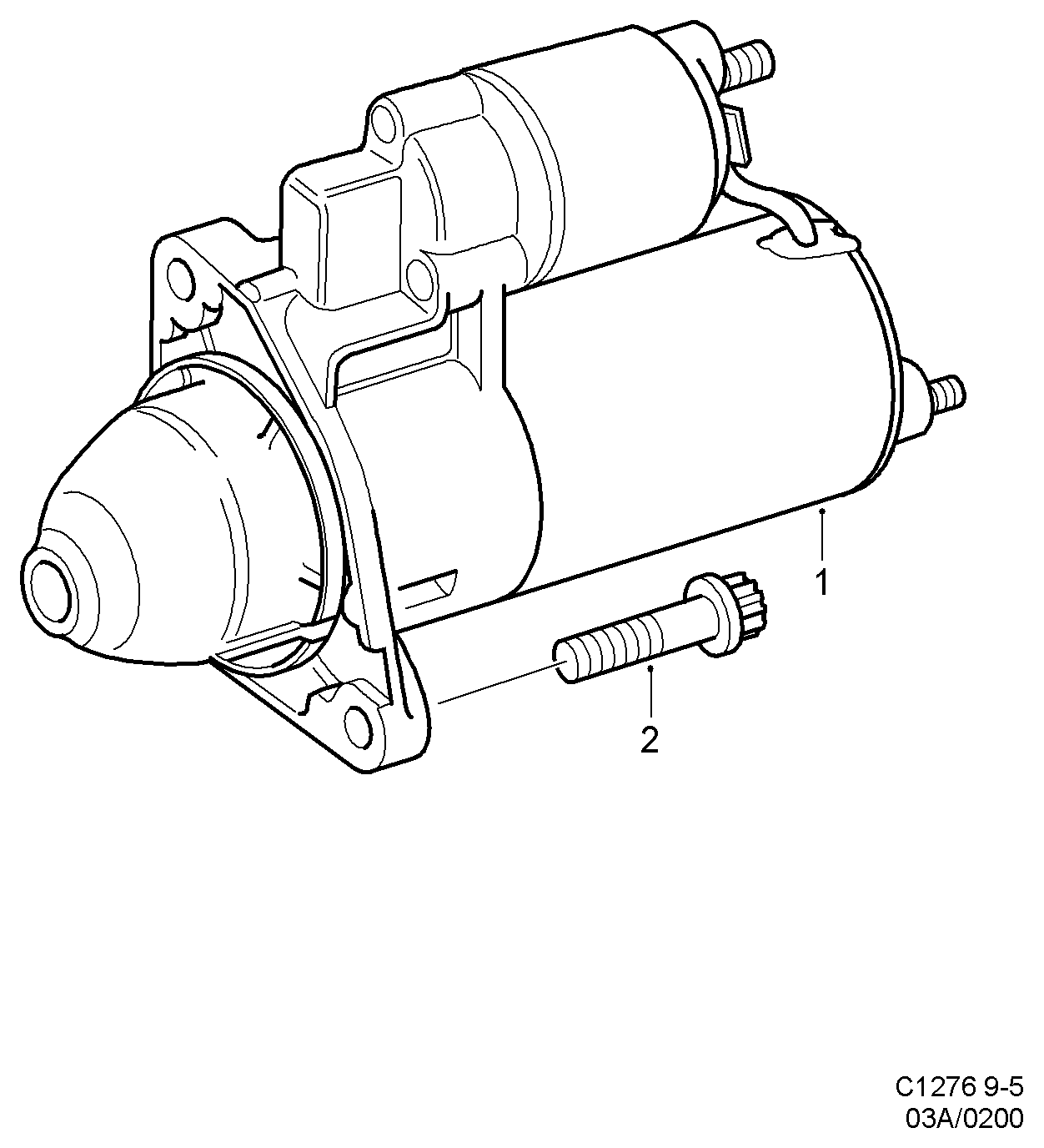 SAAB 51 94 899 - Starter motor, (1998-2003) , b308e: 1 pcs. autospares.lv