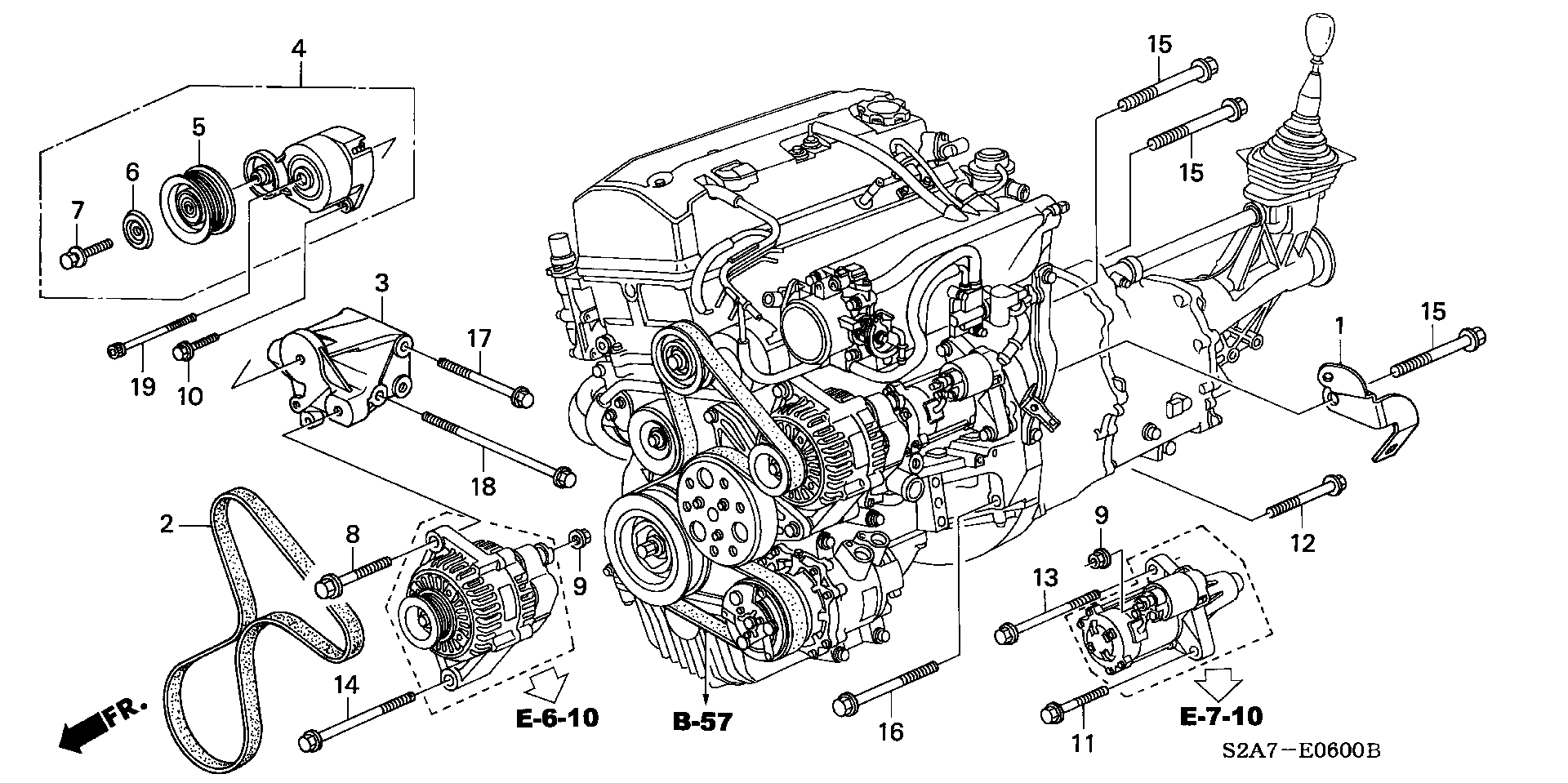 Honda 31110-PCX-G01 - Auto tensioner bracket: 001 pcs. autospares.lv