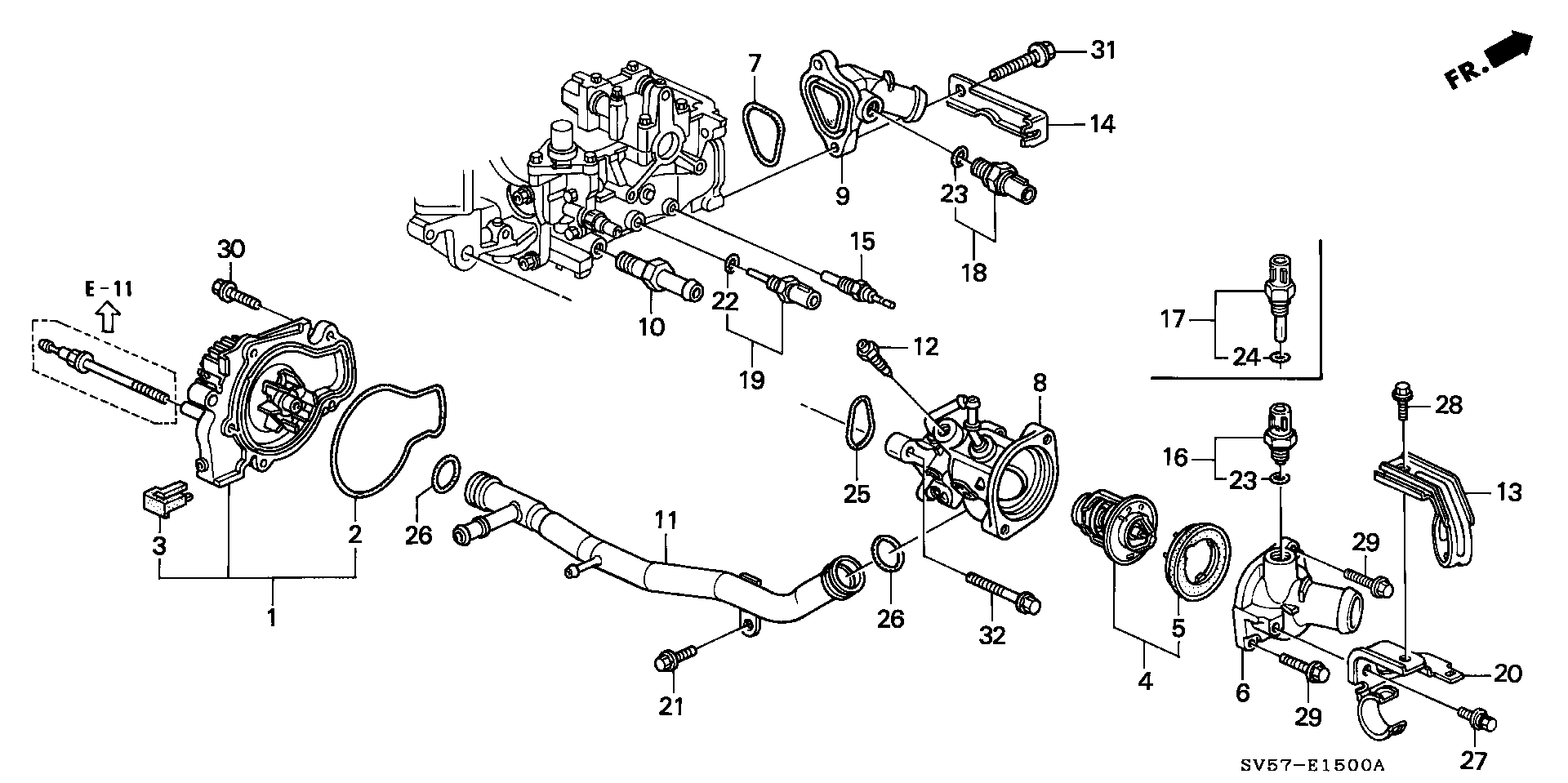 Rover 19200P0BA01 - Water pump/sensor: 001 pcs. autospares.lv