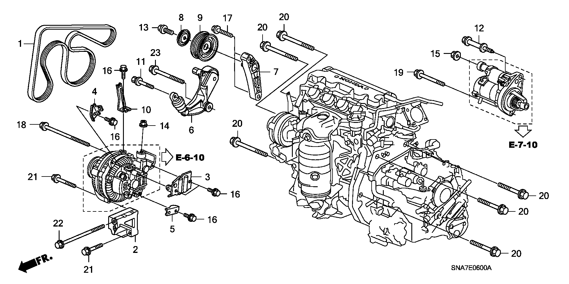 Honda 31170-RNA-A02 - Alternator bracket/ tensioner: 001 pcs. autospares.lv