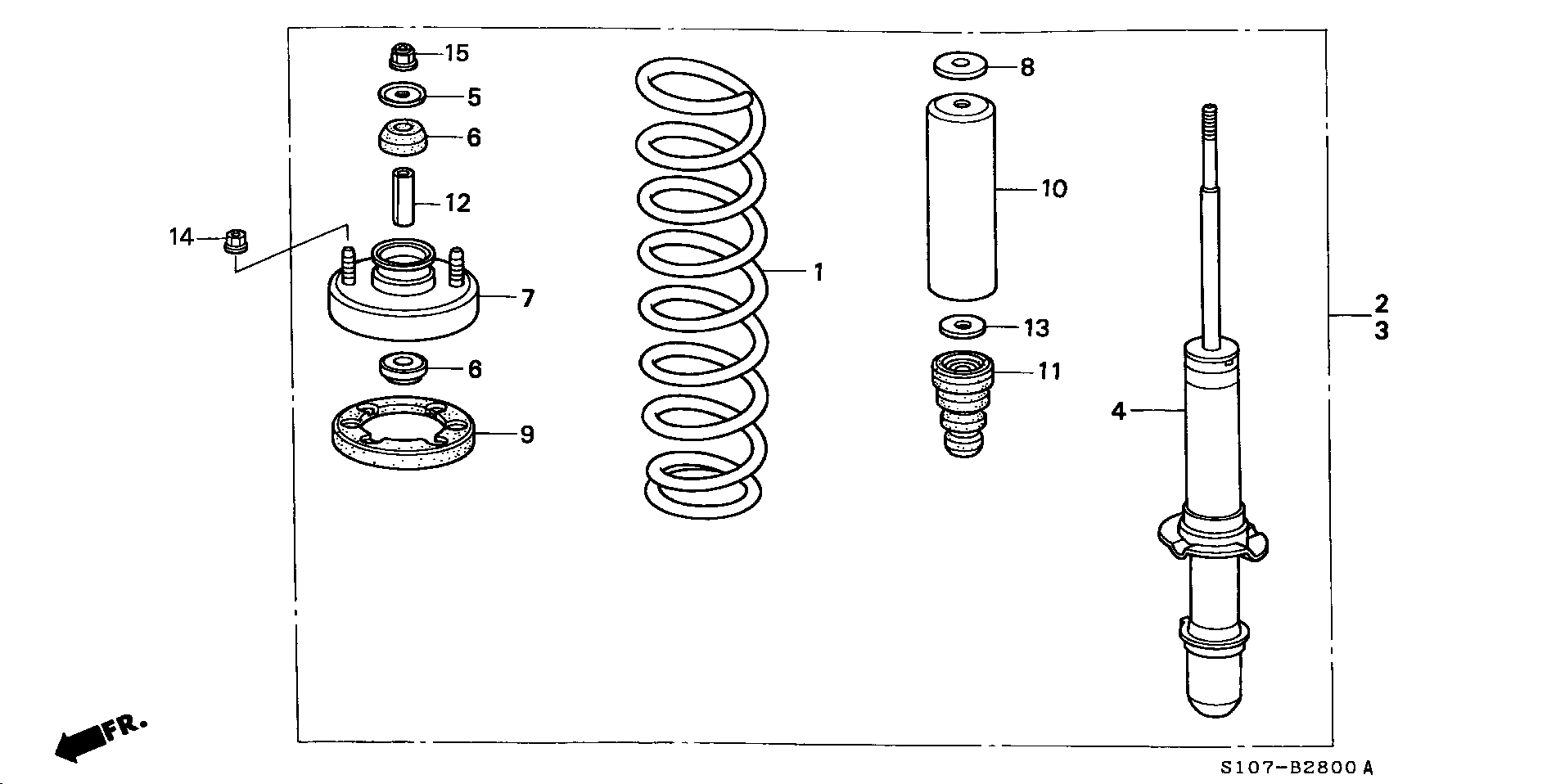 Honda 51601-S10-A11 - Front shock absorber: 001 pcs. autospares.lv