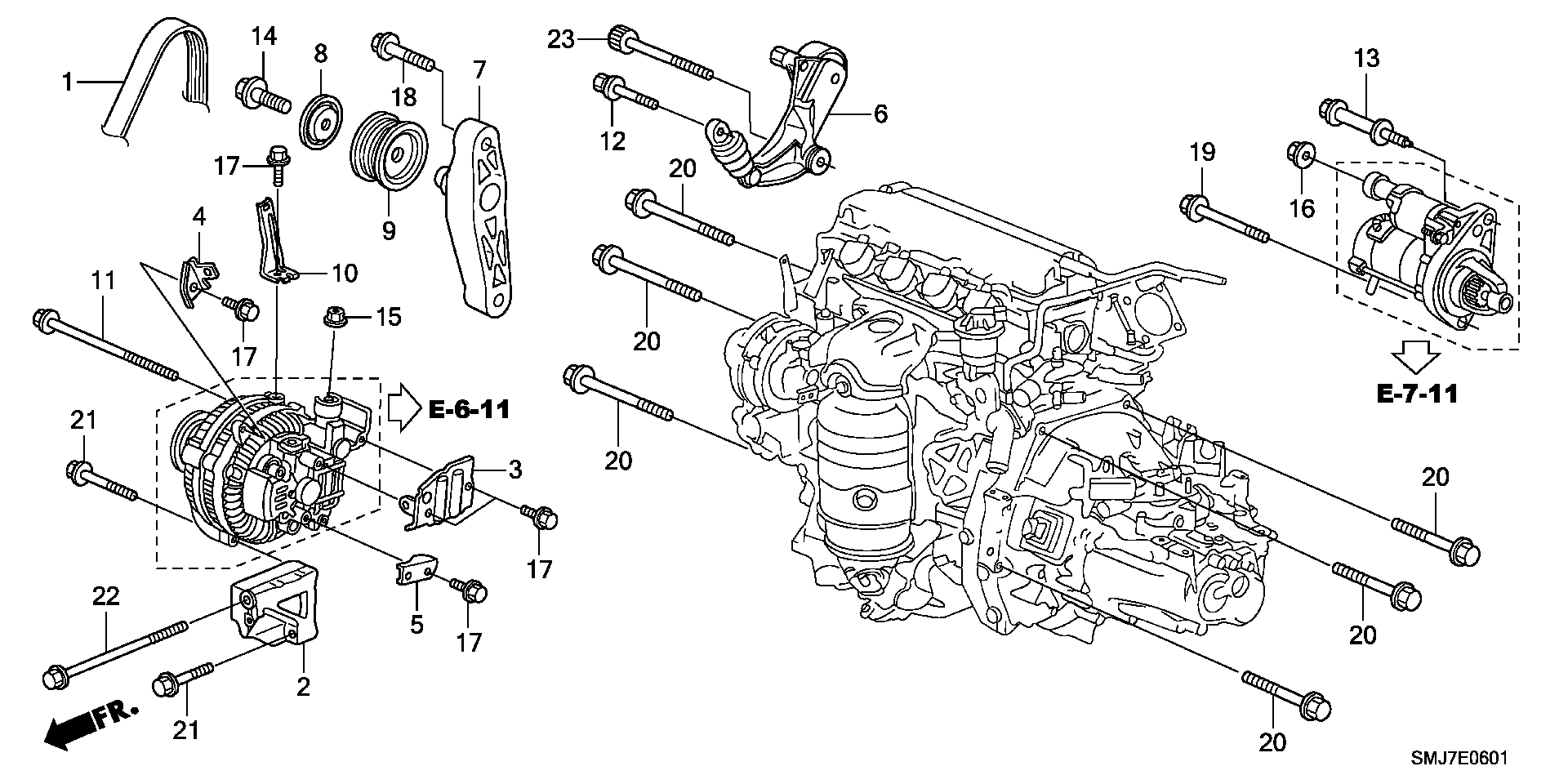 Honda 31190-RL2-G01 - Alternator bracket(1.8l): 001 pcs. autospares.lv