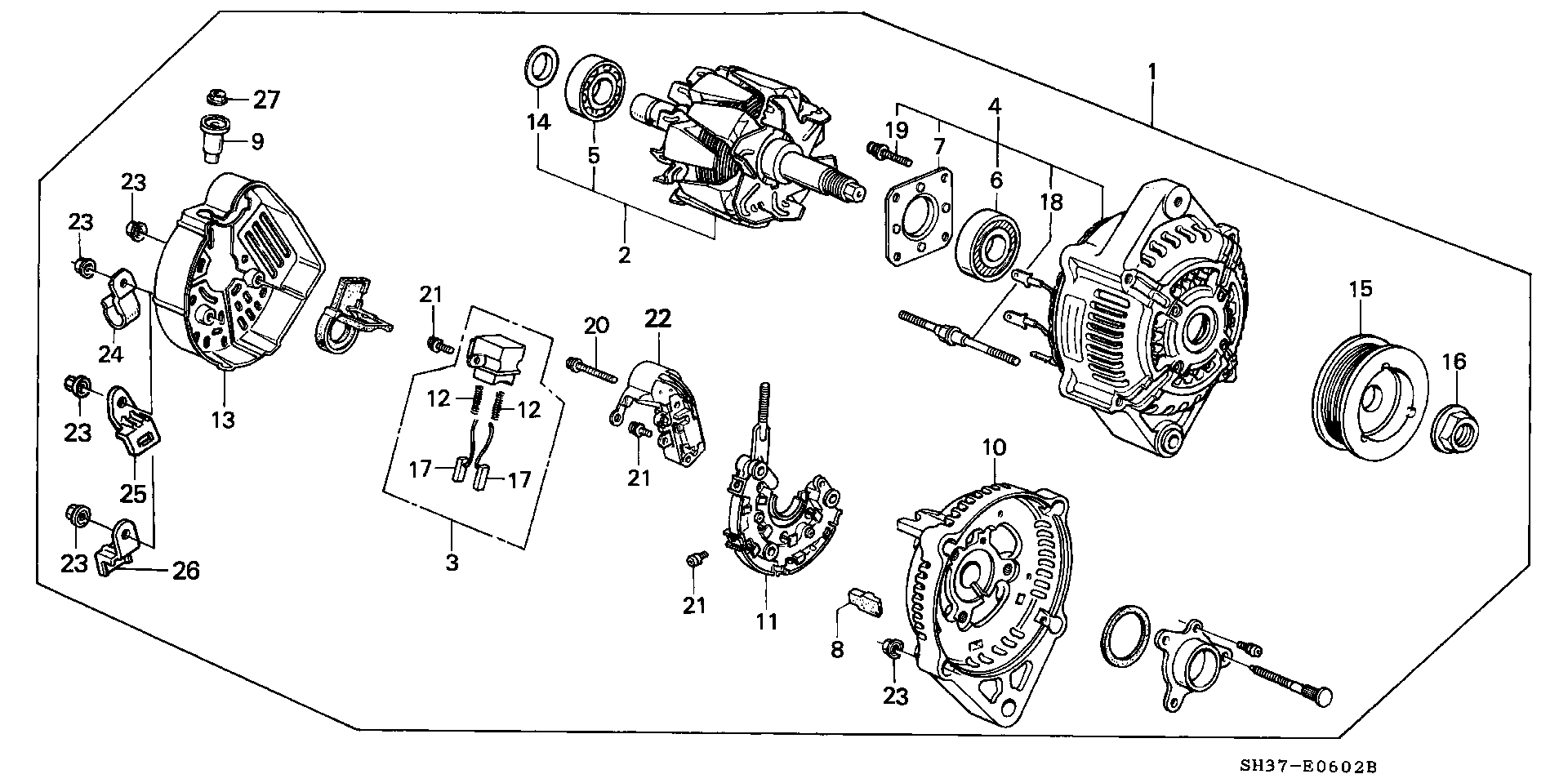 Honda 31116-PE0-023 - Alternator (nd): 001 pcs. autospares.lv