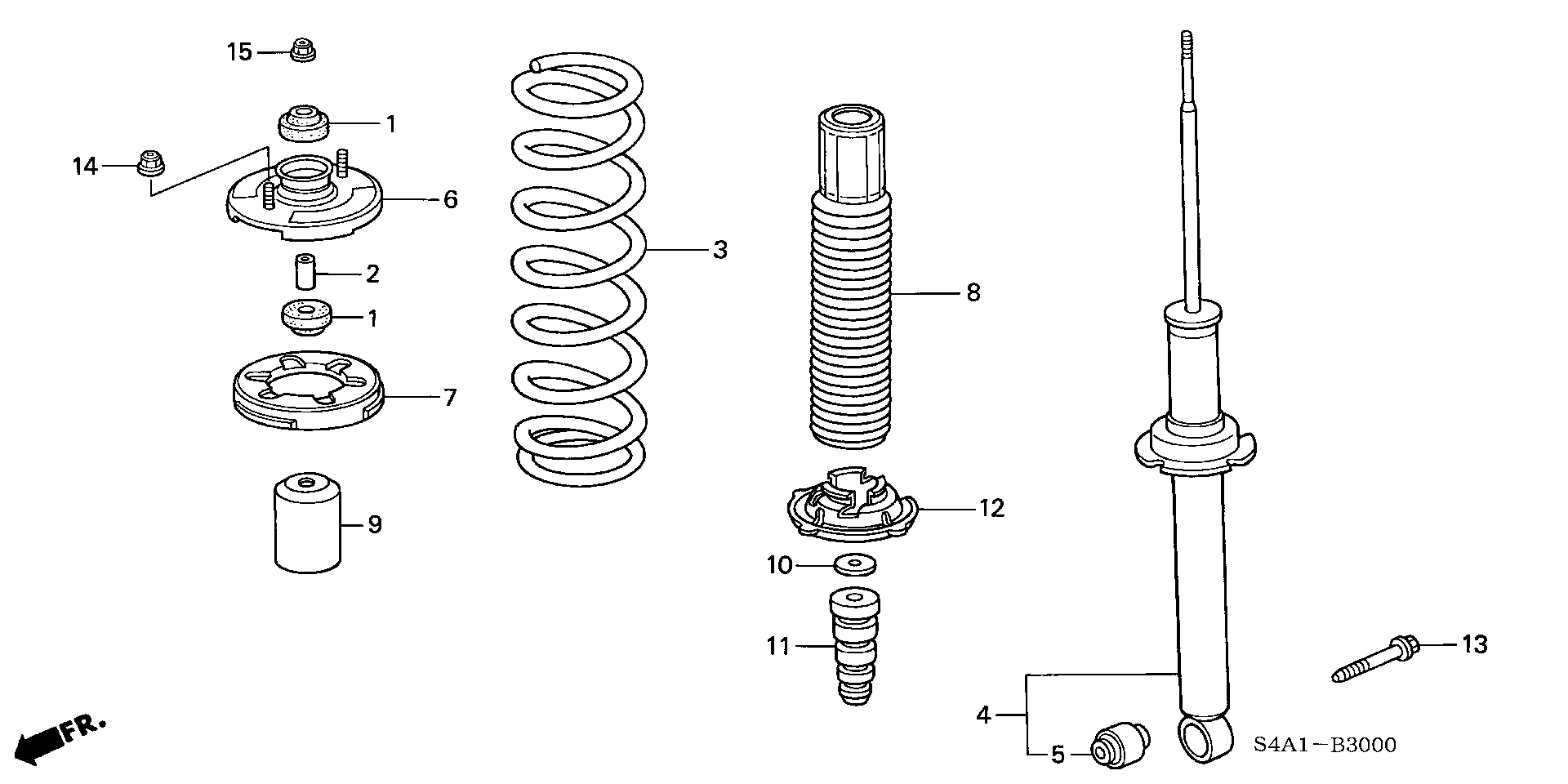 Honda 52688-S0A-004 - Rear shock absorber: 002 pcs. autospares.lv